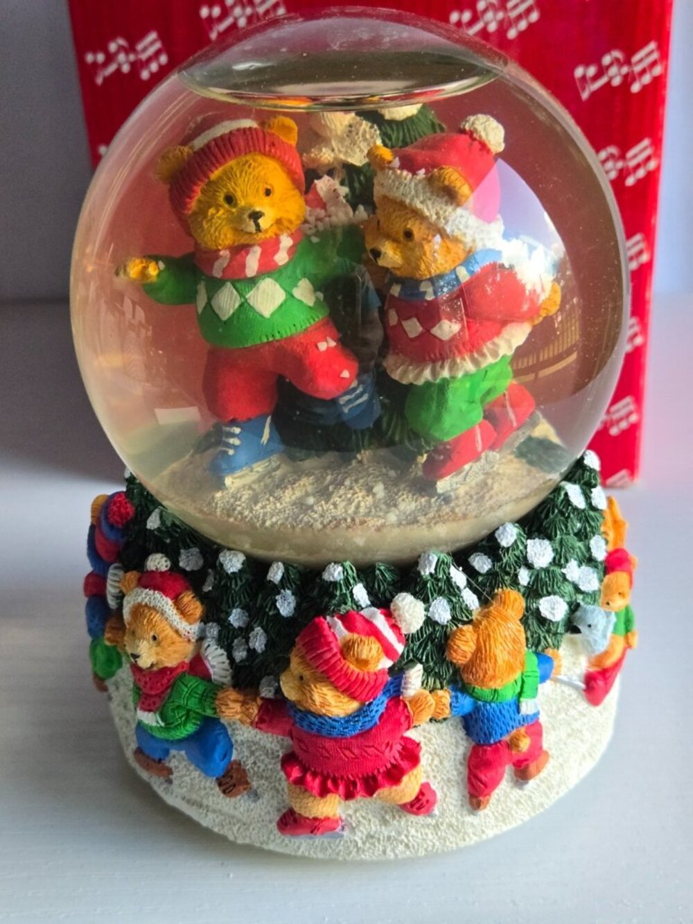 1995 Teddy Bears Musical Snow Globe "Let it Snow" San Francisco Music Box Co. - Picture 2 of 8